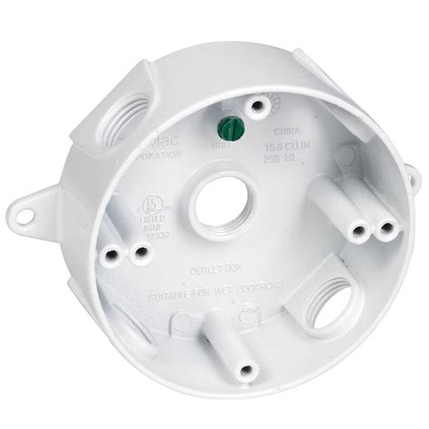 round electric boxes metal lowes|open splice junction box lowe's.